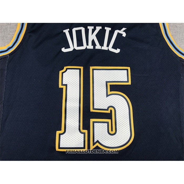 Maillot Denver Nuggets Nikola Jokic NO 15 Ville 2021-22 Bleu